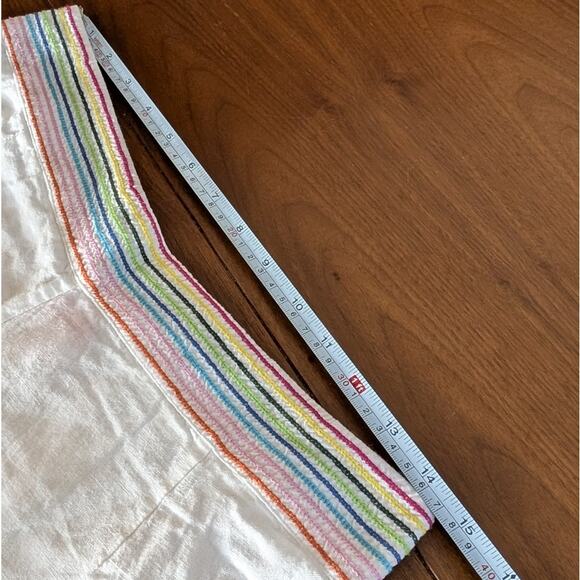 Solid & Striped Lennox White Linen/Cotton Blend Lightweight Mini Shorts, size L - Picture 4 of 7